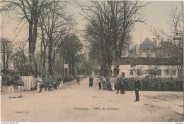 B8- 55) SAMPIGNY (MEUSE)  ALLEE DU CHATEAU  - (ANIMEE - MILITAIRES - VILLAGEOIS - COLORISEE) - Sonstige & Ohne Zuordnung