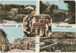 B4- 31) SOUVENIR DE VENERQUE - HOTEL DE VILLE , PLAGE , EGLISE PONT, VUE AERIENNE - OBLITERATION DE 1967  - (2 SCANS) - Other & Unclassified