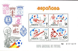 Espagne Bloc N** Yv: 31/32 Coupe Du Monde De Football Espagna 82 - Blocks & Kleinbögen