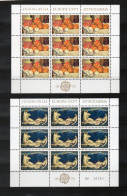 YOUGOSLAVIE  N° 1479 + 1480  EN FEUILLES DE NEUF TIMBRES   NEUFS SANS CHARNIERE COTE 18.00€  EUROPA - Unused Stamps
