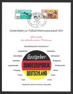 West Germany Soccer World Cup 1974 Set Of 2  FU On Illustrated Competing Nations Information Card - 1974 – Allemagne Fédérale