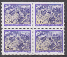 1986 , Mi 1859 ** (3) - 4 Er Block Postfrisch - Freimarke : Stifte Und Klöster - Propstei St. Gerold - Neufs