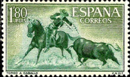 Espagne Poste N** Yv: 953 Mi:1161 Torro A Caballo Ed:1264 - Unused Stamps