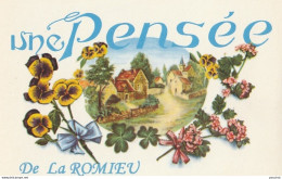 C16-32) LA ROMIEU - UNE PENSEE DE LA ROMIEU - ( FLEURS ET PAYSAGE - 2 SCANS )    - Autres & Non Classés