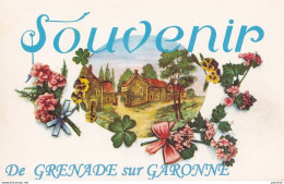 C16-31) GRENADE SUR GARONNE - SOUVENIR DE GRENADE SUR GARONNE - ( FLEURS ET PAYSAGE - 2 SCANS ) - Sonstige & Ohne Zuordnung