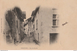 C14-01) PEROUGES (AIN) RUE DE RONDE - 1904 - ( 2 SCANS) - Pérouges