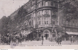 C13-75) PARIS (IX°) THEATRE DE VAUDEVILLE RT BOULEVARD  DES ITALIENS - 1905 - ( 2 SCANS ) - Arrondissement: 09