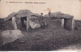 C12-44) PORNIC - MEGALITHES ALLEES COUVERTES - ANIMEE - 1918 - ( 2 SCANS )  - Pornic