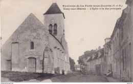 C10-77) ENVIRONS DE LA FERTE SOUS JOUARRE - USSY SUR MARNE - L ' EGLISE ET LA RUE PRINCIPALE - ( 2 SCANS ) - Autres & Non Classés