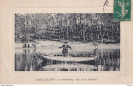 C10-47) CASTELJALOUX  (LOT ET GARONNE) LAC DE LA PINDERESE - ANIMEE - PERSONNAGES  - BARQUE - 1913 - Casteljaloux