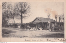 C3-21) SEURRE (COTE D'OR) AVENUE DE LA GARE - ( ANIMEE - CAFE DU CHALET - 1903 - 2 SCANS ) - Autres & Non Classés
