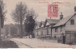 C2-60) SONGEONS (OISE) CAFE DE LA GARE ET PONT DU THERAIN - ANIMEE 1906 - Songeons