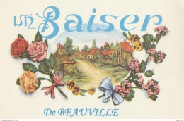 C19-47) BEAUVILLE - UN BAISER DE BEAUVILLE - ( FLEURS AVEC PAYSAGE - 2 SCANS ) - Other & Unclassified