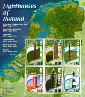 GAMBIA 2002 LIGHTHOUSES OF HOLLAND SHEET OF 6** - Phares