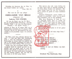 DP Guillaume Van Belle ° Asse 1881 † 1960 X Ludovica Van Stichel // Van Wemmel De Smedt - Devotion Images