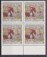 1986 , Mi 1862 ** (2) - 4 Er Block Postfrisch - Internationale Konferenz Für Orientteppiche , Wien Und Budapest - Unused Stamps