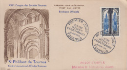 Enveloppe  FDC  1er  Jour   FRANCE    Centre   International   D'  Etudes   Romanes   TOURNUS   1954 - 1950-1959