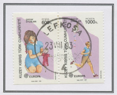 Chypre Turque - Cyprus - Zypern 1989 Y&T N°228 à 229 - Michel N°249C à 250C (o) - EUROPA - Se Tenant - Used Stamps