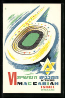 Künstler-AK Israel, Sportveranstaltung 6. Makkabiade 1961  - Palästina