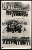 Fotografie Reichswehr Vereidigung, Soldaten Mit Stahlhelm M18 Schwören Fahneneid  - War, Military