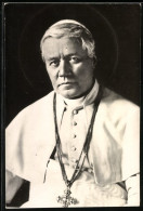 Fotografie Portrait Pabst Pius X. Mit Kette & Kreuz-Anhänger  - Célébrités