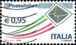Italie Poste Obl Yv:3514 Mi:3753 Posteitaliane Enveloppe (Lign.Ondulées) - 2011-20: Used