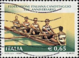 Italie Poste Obl Yv:2991 Mi:3233 Federazione Italiana Canottaggio (Lign.Ondulées) - 2001-10: Usados