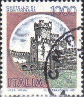 Italie Poste Obl Yv:1456 Mi:1724III Castello Di Montagnana (Beau Cachet Rond) - 1971-80: Afgestempeld