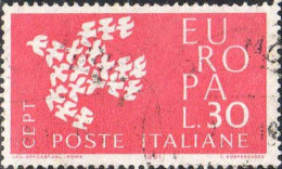 Italie Poste Obl Yv: 858 Mi:1113 Europa Colombe (cachet Rond) - 1961-70: Used