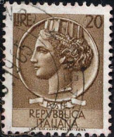 Italie Poste Obl Yv: 651 Mi:887 Monnaie Syracusaine (TB Cachet Rond) - 1946-60: Oblitérés