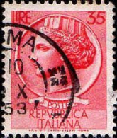 Italie Poste Obl Yv: 653 Mi:889 Monnaie Syracusaine (TB Cachet Rond) - 1946-60: Used