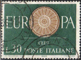 Italie Poste Obl Yv: 822 Mi:1077 Europa Roue à 16 Barreaux (TB Cachet Rond) - 1946-60: Used