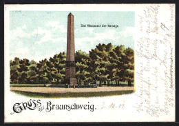 Lithographie Braunschweig, Monument Der Herzöge  - Braunschweig