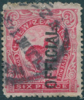 New Zealand Official 1907 SGO64 6d Bright Carmine-pink Kiwi FU - Other & Unclassified