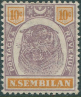 Malaysia Negri Sembilan 1896 SG10 Tiger MLH - Negri Sembilan