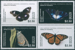 Aitutaki 2017 SG869-872 Butterflies Set MNH - Cookeilanden