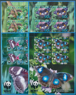 Aitutaki 2008 SG726S WWF Butterfly Sheetlets MNH - Cook