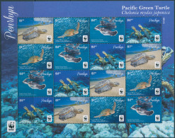 Cook Islands Penrhyn 2014 SG646S Green Turtle Sheetlet MNH - Penrhyn