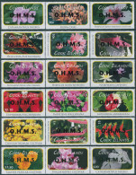 Cook Islands OHMS 2010 SGO70-O87 Flowers Foil Embossing Set (18) MNH - Cookeilanden