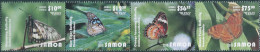 Samoa 2015 SG1348f-1348i EMS Butterflies Coloured Edges Strip MNH - Samoa (Staat)