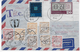 Luftpost Fulda Nach Jerusalem, 1965, Taxe 60c - Covers & Documents