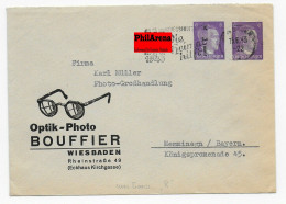 Optik-Photo-Brille, Wiesbaden Nach Memmingen, 1943 Mit Ganzsachenausschnitt - Lettres & Documents