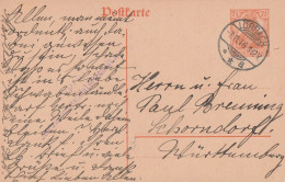 Deutsches Reich  Karte Mit Tagesstempel Lörrach 1916 Nach Schorndorf Württenberg - Brieven En Documenten
