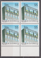 1986 , Mi 1871 ** (3) - 4 Er Block Postfrisch - 40 Jahre Bundeswirtschaftskammer - Neufs