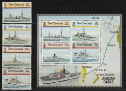 1985 New Zealand Navy Ships Set And Minisheet (** / MNH / UMM) - Bateaux