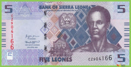 Voyo SIERRA LEONE 5 Leones 2022 P36 B131 CZ UNC - Sierra Leone