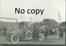 PHOTO FRANCAISE - POILUS ET AUTOMOBILE EN GARE DE DUNKERQUE NORD - GUERRE 1914 1918 - War, Military