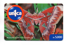 Papillon Butterfly  Télécarte Prépayée Venezuela Un1ca  Card (salon 610) - Venezuela