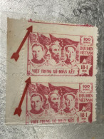 VIET NAM Stamps PRINT ERROR-1954-(tem In Lõi In Chai Rang-no13--100d )2-STAMPS-vyre Rare - Vietnam