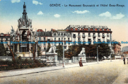 R166115 Geneve. Le Monument Brunswick Et LHotel Beau Rivage. P. H. 21 - World